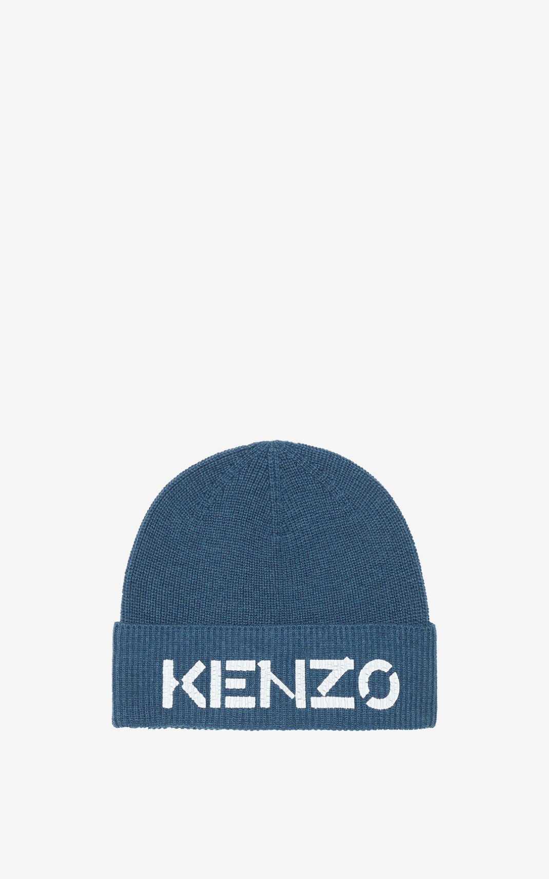 Kenzo Logo knit Bere Bayan Mavi | 7219-WSLTF